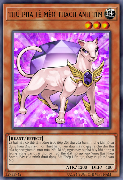 Crystal Beast Amethyst Cat