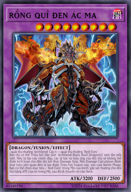Archfiend Black Skull Dragon