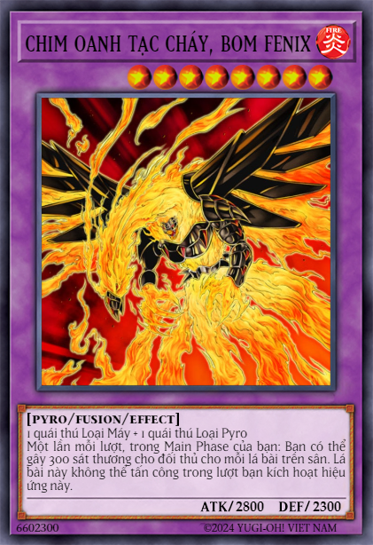 Blaze Fenix, the Burning Bombardment Bird
